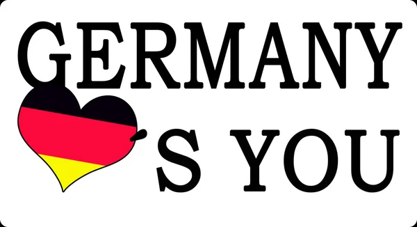 ドイツはあなたを愛しています。 — ストック写真
