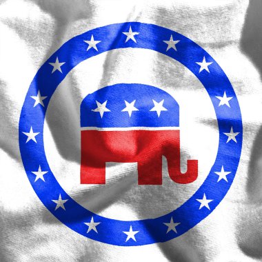 Republican flag - the symbol for the democratic party in the US. clipart