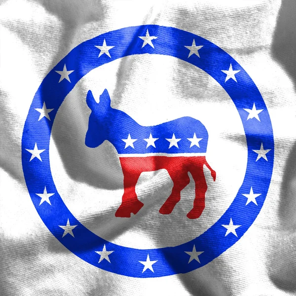 Bandiera democratica - il simbolo del partito democratico negli Stati Uniti . — Foto Stock