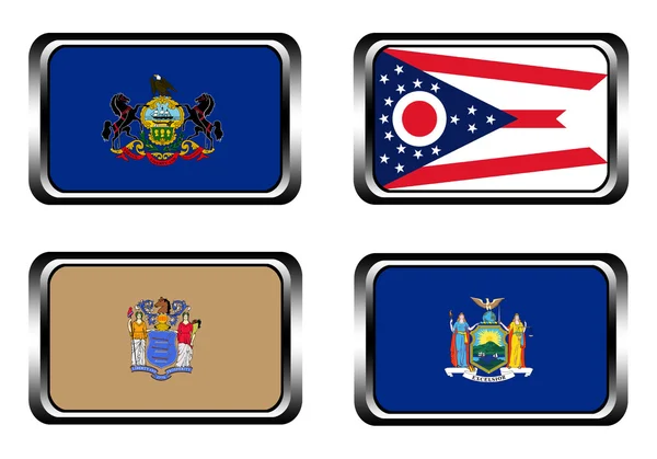 Ohio, Nowy Jork, Pensylwania, new jersey — Zdjęcie stockowe