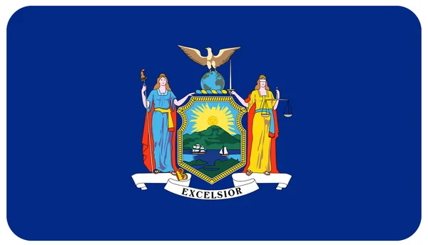 Flaga stanowa Nowego Jorku — Zdjęcie stockowe