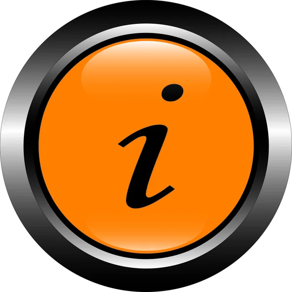 Oranje vector informatieknop — Stockvector