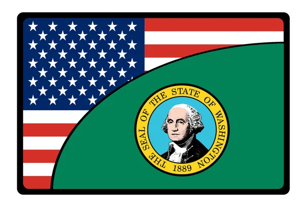 Amerika Washington flag — Stock fotografie