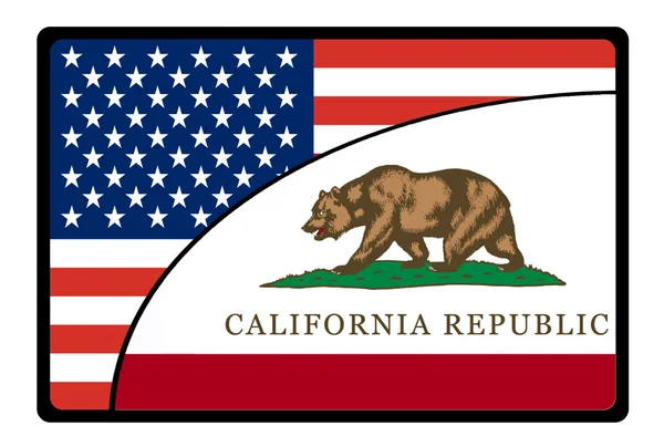 Amerikaanse Californische vlag — Stockfoto
