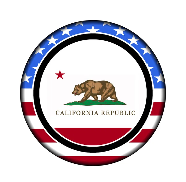 Ameryka Kalifornia przycisk — Zdjęcie stockowe