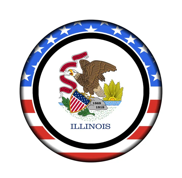America illinois button — Stock Photo, Image