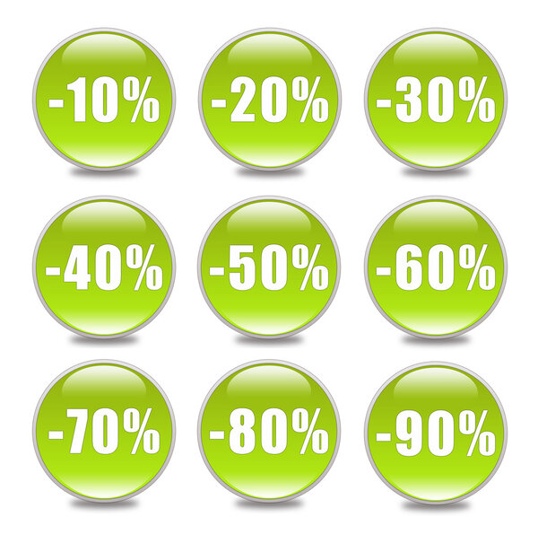 Discount Button in green