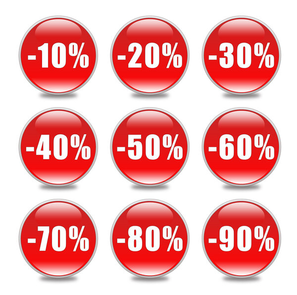 Discount Button in red