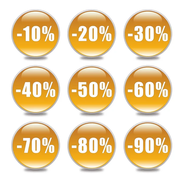 Discount Button in orange — Stock Photo, Image