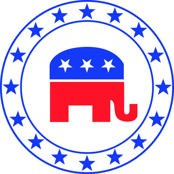 Избирательный ярлык - символ демократической партии в США . — стоковый вектор