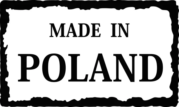 Hecho en Polonia — Vector de stock