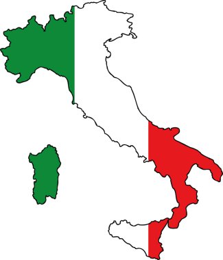 Map of italy clipart