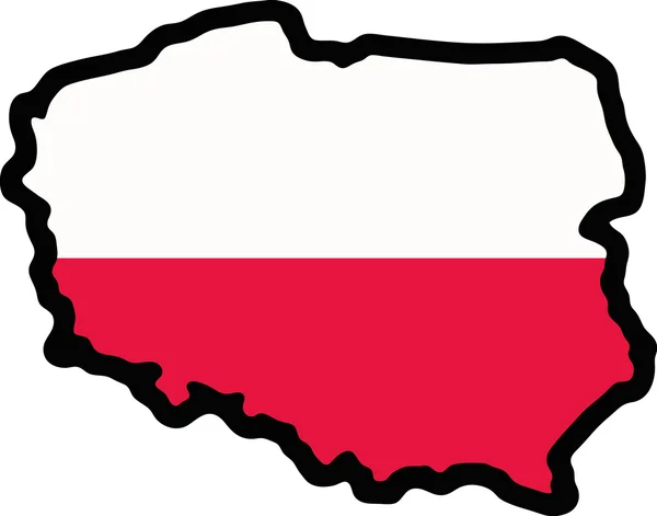 La carte de Pologne — Image vectorielle