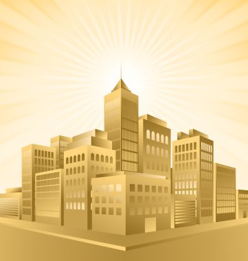 Golden town clipart