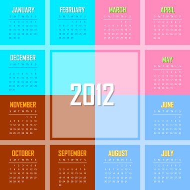 Calendar 2012 clipart