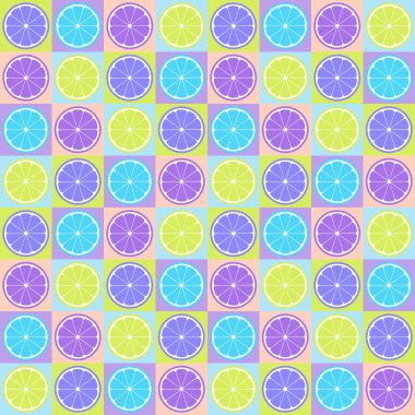 Seamless citrus pattern clipart