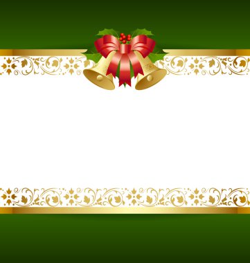 Christmas card template clipart