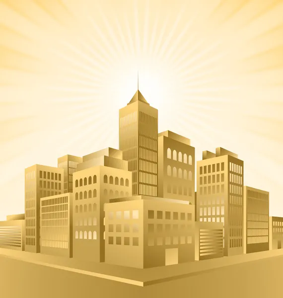 stock vector Golden town