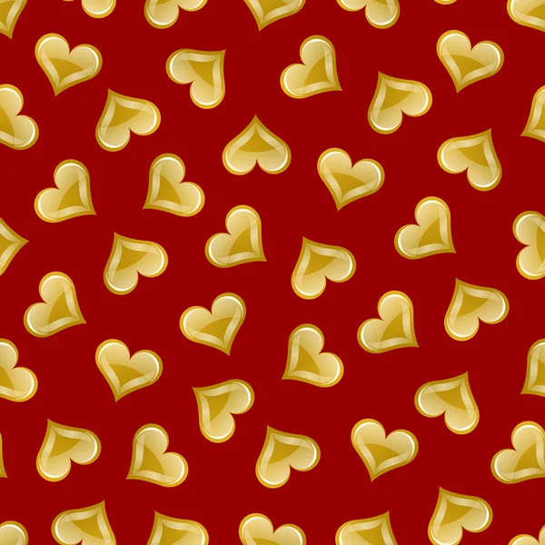 Corazón de San Valentín repitiendo patrón sin costuras — Archivo Imágenes Vectoriales