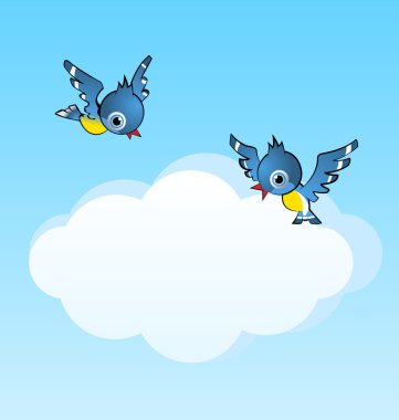 Two birds clipart