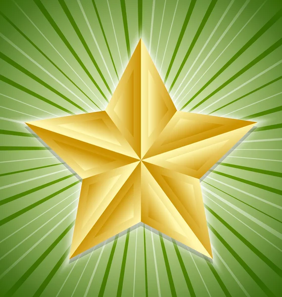 Big golden star — Stock Vector