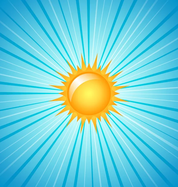 Большое сияющее солнце — стоковый вектор