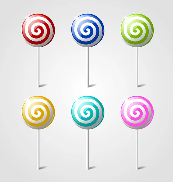 Colorful lollipops — Stock Vector