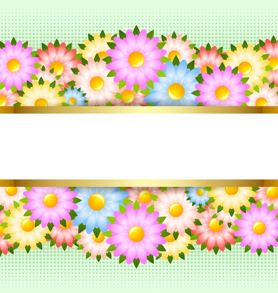 Flower card template — Stock Vector