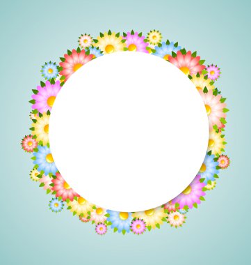 Flower bubble template clipart