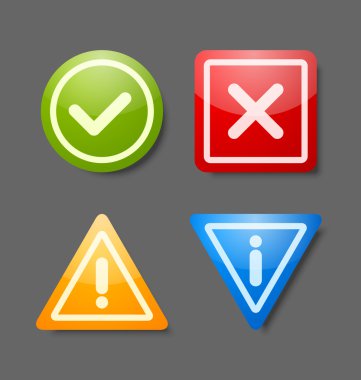 Notification icons clipart