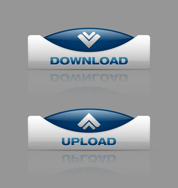 Download ve upload düğme — Stok Vektör