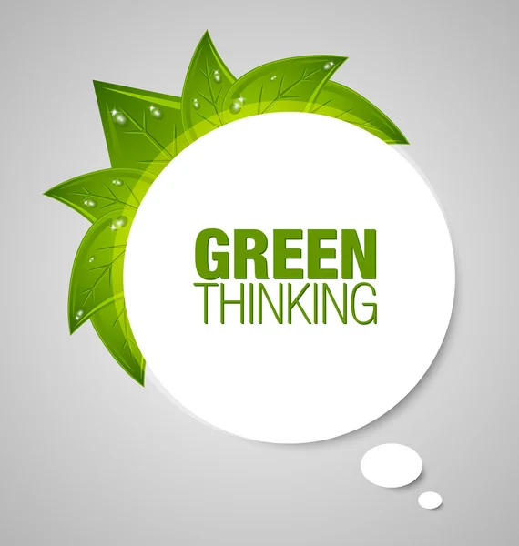 Green thinking bubble — Stock Vector