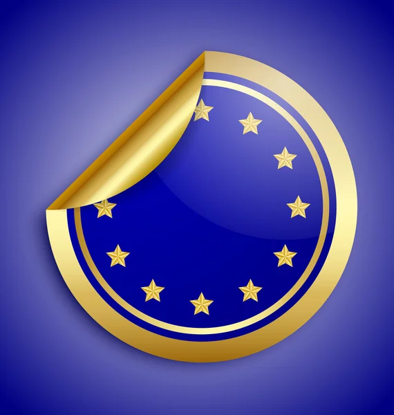 Europa unionen klistermärke — Stock vektor