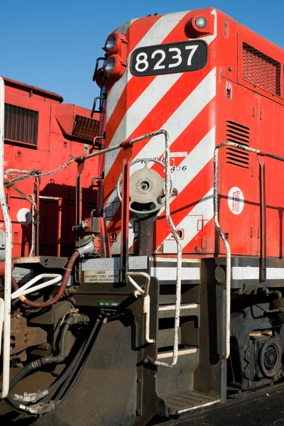Dettaglio di una locomotiva diesel nordamericana — Foto Stock