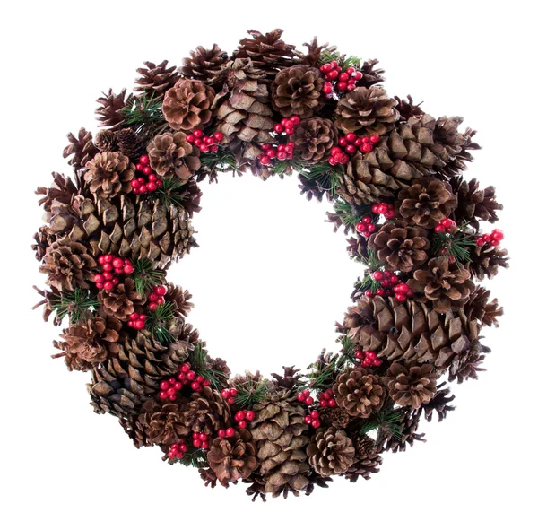 stock image Christmas fir tree cones wreath