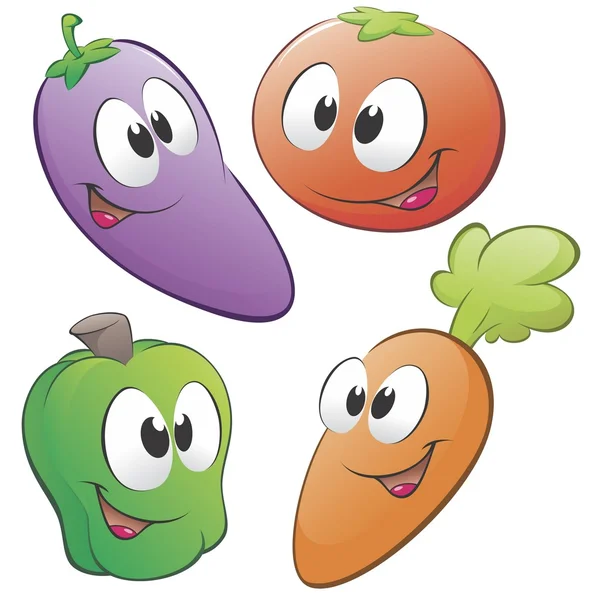 Cartoon Vegetables — Stock Vector