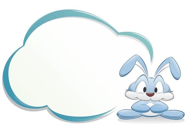 Cute cartoon bunny met frame — Stockvector