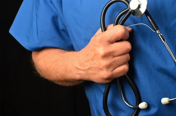 Physician Holding Stethoscope — Stock Photo, Image