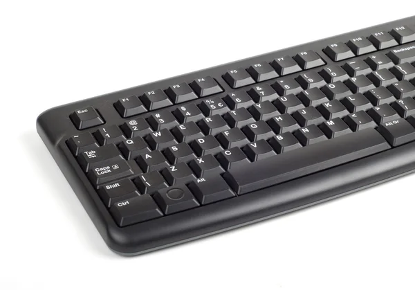 Fragment of black computer keyboard — Stock Photo, Image