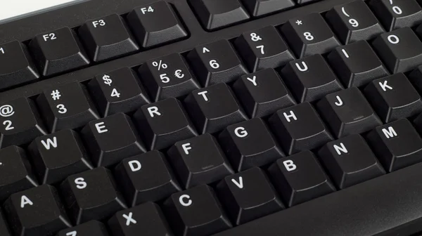 Part of black computer keyboard — Stock Photo, Image