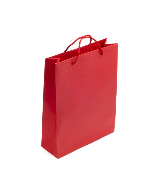 Piros táska-fehér — Stock Fotó