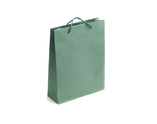Beyaz arka plan üzerinde izole yeşil çanta — Stok fotoğraf