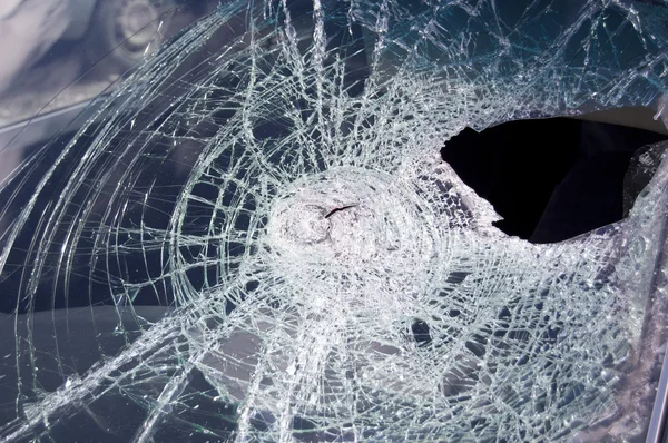 stock image Broken windshield