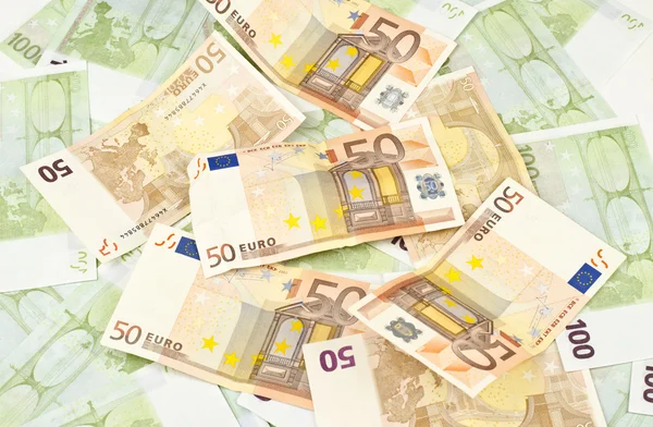 Денежный фон, евро — стоковое фото