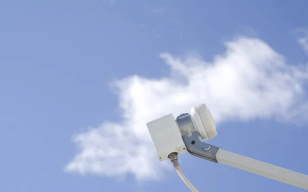 stock image Satellite LNB against sky