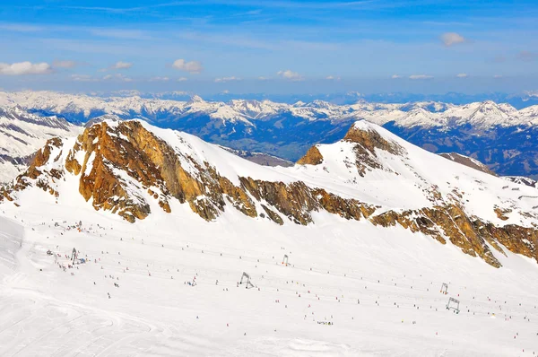 Austrian alps ski slope landscape — Stok fotoğraf