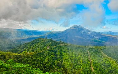 Volcano mount Gunung Batur, Kintamani, Bali clipart