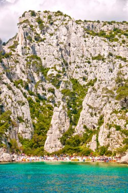 Provence Köyü cassis plaj ve uçurum