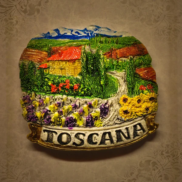 Керамическая иллюстрация тосканского пейзажа — стоковое фото