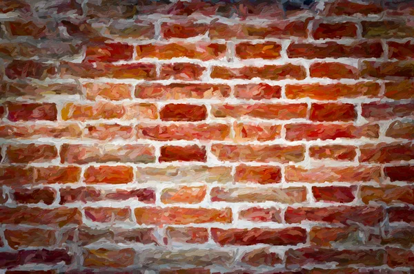 Brick wall painting art — Stock Photo, Image